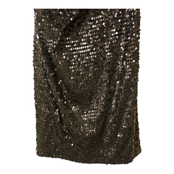 DAVID MEISTER Black Sequin Open Back Dress - Size 2 - Picture 7 of 10